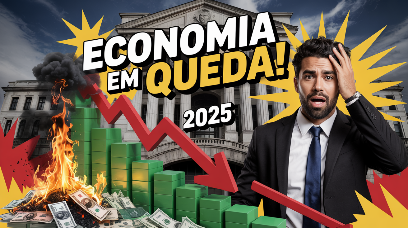 Banco Central reduz projeção do PIB para 2025! Economia desacelera, crédito encolhe, mas agropecuária cresce. Saiba o que esperar do futuro! (Imagem: Reprodução/Canva)