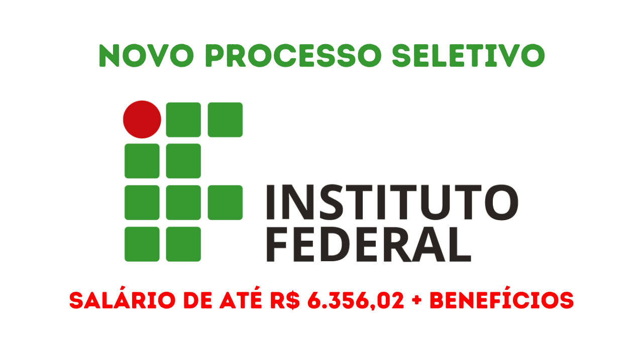 O Instituto Federal abriu processo seletivo com vaga de emprego para professor temporário em Informática, com salários de até R$ 6.356,02.