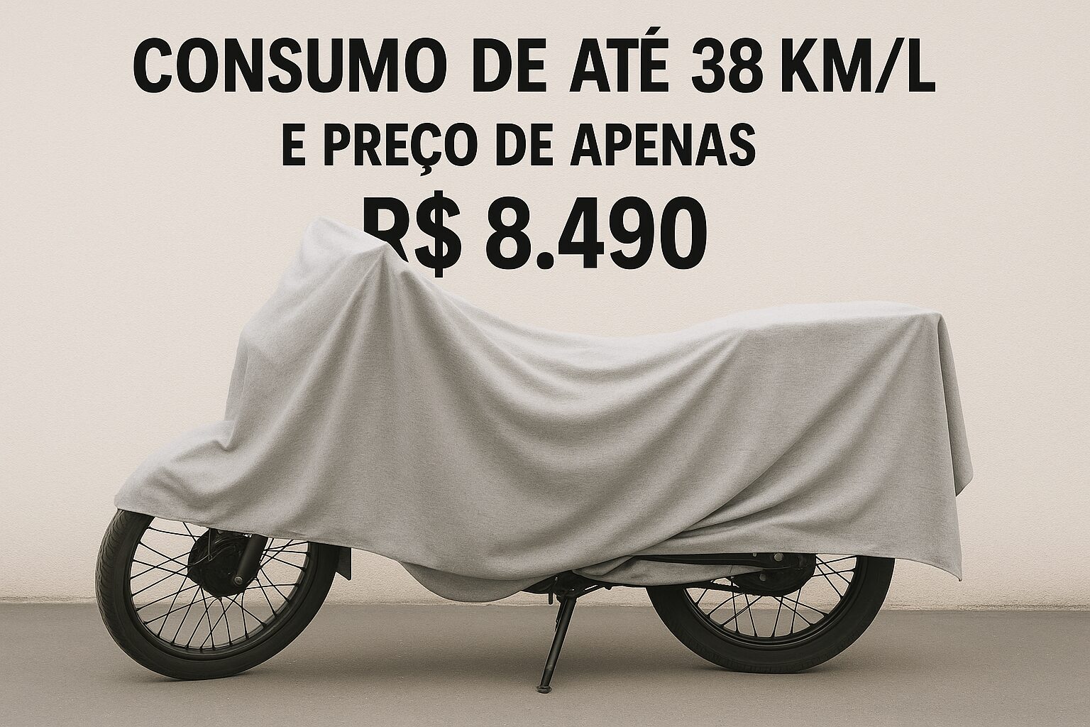 Moto 0 km da Shineray custa R$ 8.490 e pode fazer até 38 km com gasolina em ciclo urbano, segundo dados da fabricante