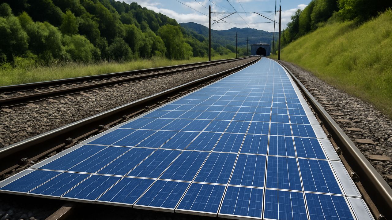 Primeira usina solar removível do mundo entra em operação em linha ferroviária ativa