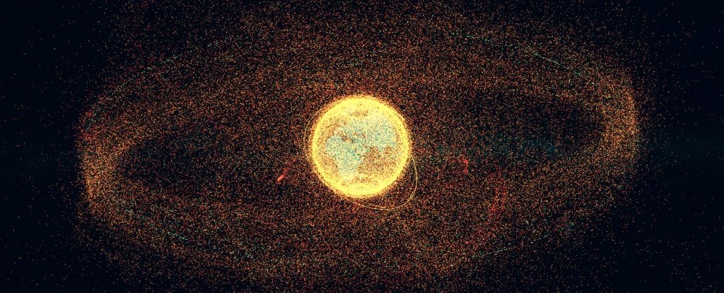 Lixo espacial, lixo espacial na órbita, órbita da Terra