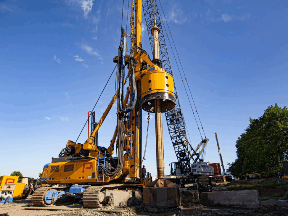 A gigante perfuratriz que cria fundações tão profundas quanto um edifício de 50 andares