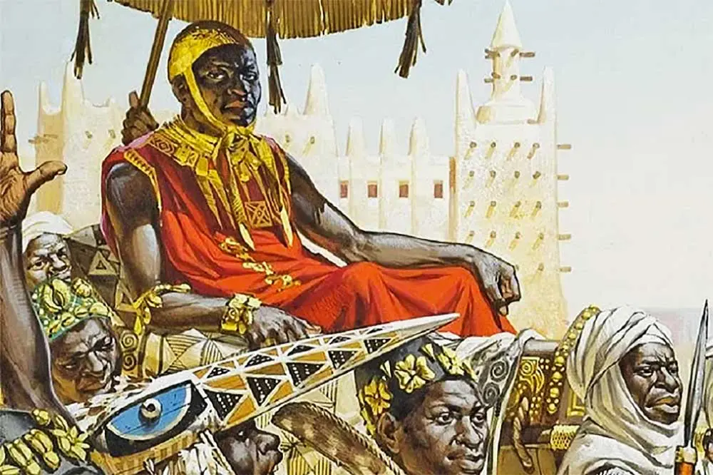 A pessoa mais rica da história 👑 Não é Musk nem Gates! Conheça Mansa Musa, imperador africano do ouro, e sua fortuna incalculável.