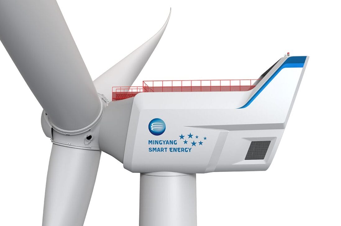Conheça a turbina eólica MySE 16.0-242 Rotor de 242m e pás de 118m varrendo 6 campos de futebol! Detalhes da gigante offshore da MingYang
