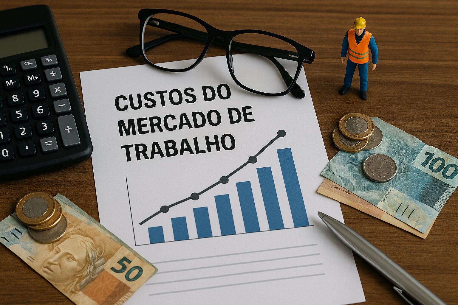 Fotografia realista de uma mulher analisando gráficos financeiros em uma tela de computador, representando dados do mercado de trabalho e investimentos.