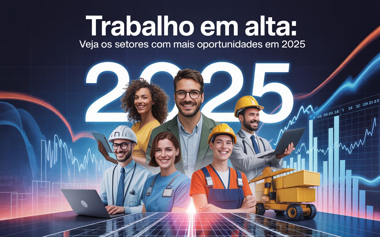 Mercado de trabalho em 2025 veja os setores que devem liderar a geração de empregos e atrair profissionais em alta