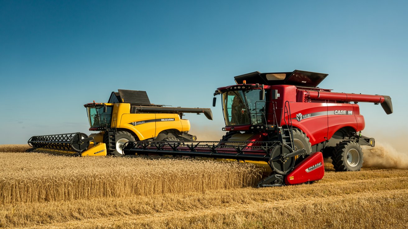 Colheitadeiras Case IH e New Holland são líderes em tecnologia agrícola, com preços elevados e recursos de automação para máxima eficiência e sustentabilidade no campo.