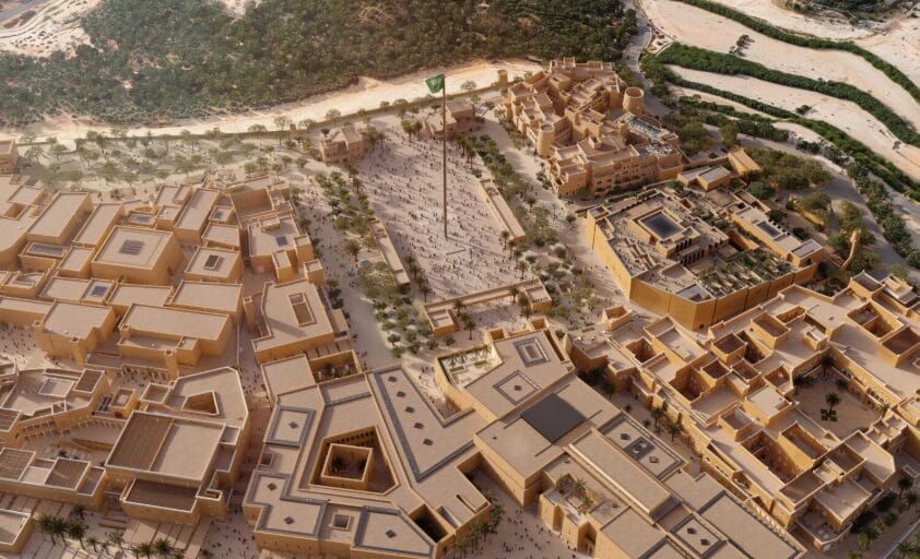 Arábia Saudita: uma construção singular de museu em barro homenageia a herança local e refresca o deserto. Conheça este projeto visionário Foto: Divulgação ZAHA Hadid Architects