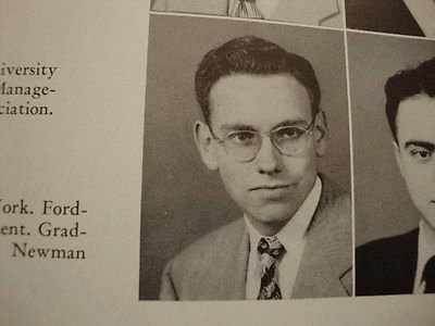Foto de Warren Buffet no anuário da Columbia Business School, em 1951 - Reprodução WorthPoint