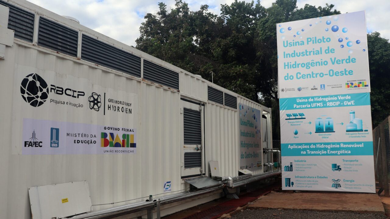 Inauguração da usina de hidrogênio verde na UFMS.