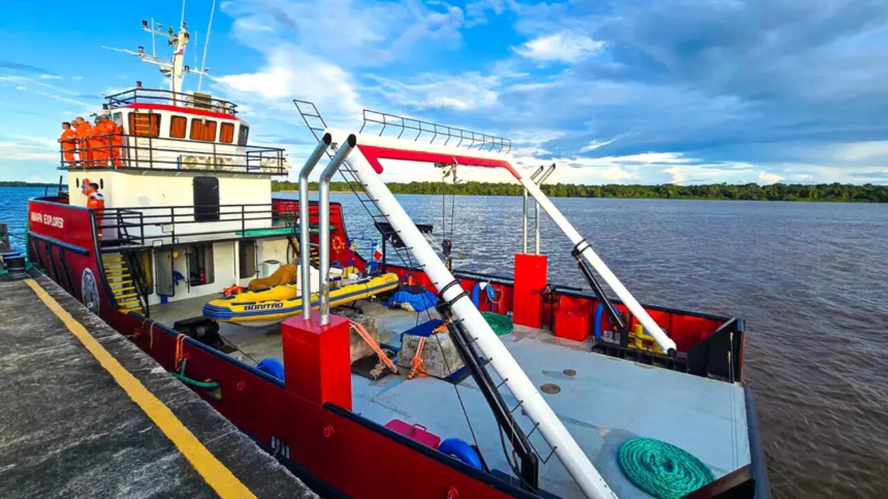 Navio Amapá Explorer inicia levantamentos hidrográficos entre o Amapá e o Amazonas, fortalecendo a navegação segura, o aumento do calado da Barra Norte e o desenvolvimento logístico e econômico da região.