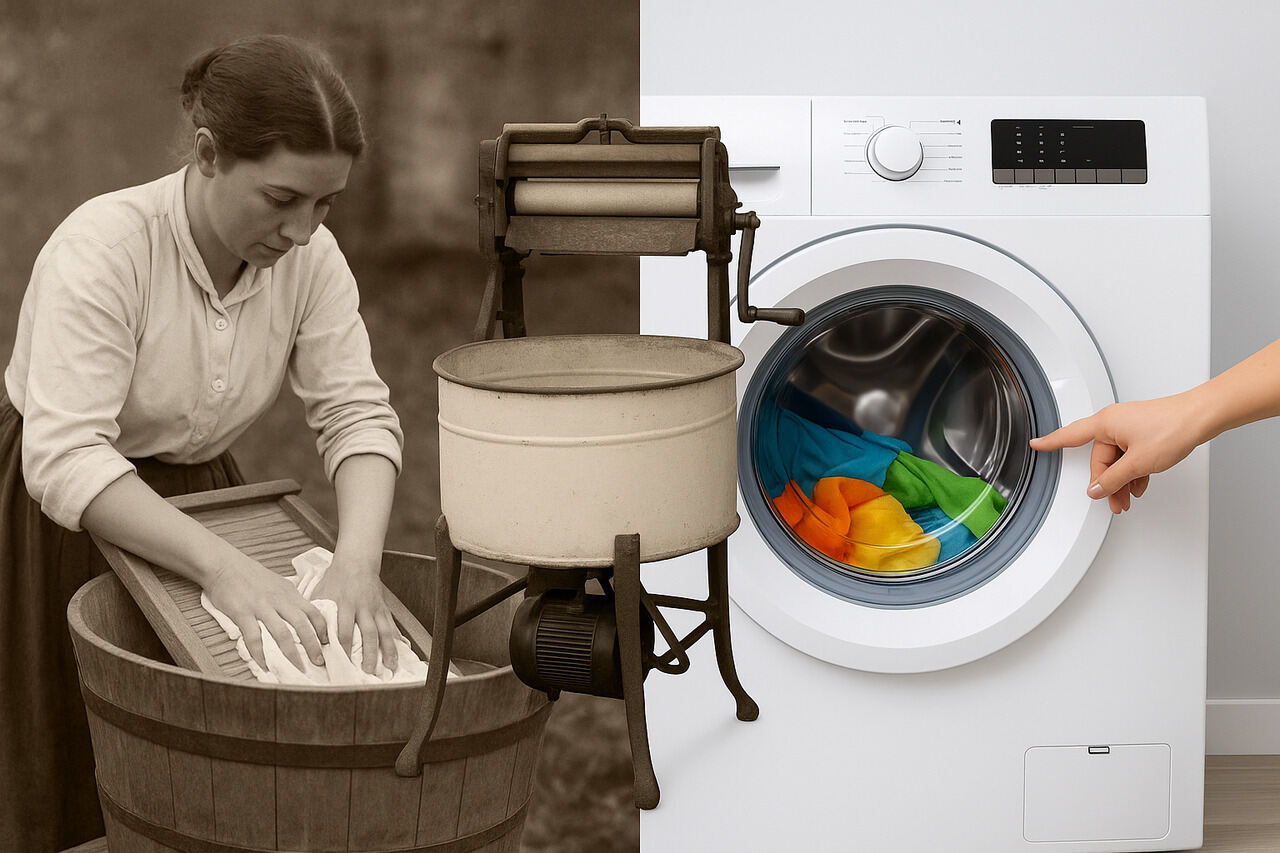 Máquinas de lavar, Máquina, Evolução