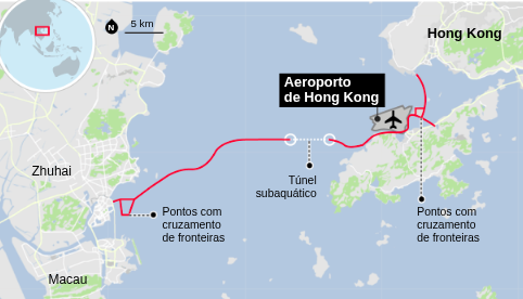 A construção da maior ponte túnel do mundo, que oferecerá uma travessia de 55 km para unir três metrópoles por 120 anos