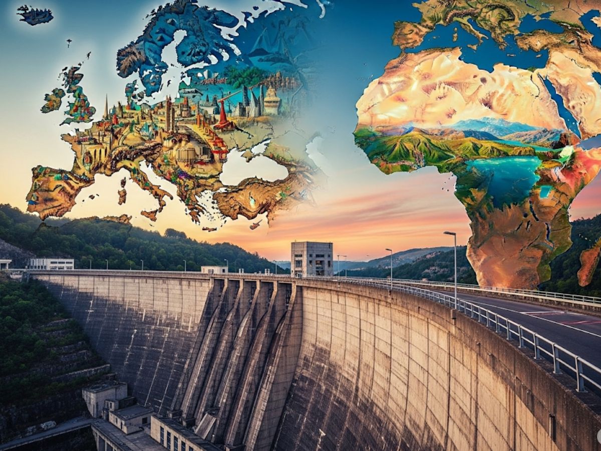 Atlantropa: o plano de Sörgel para uma barragem maciça em Gibraltar, unindo Europa e África e baixando o Mediterrâneo.