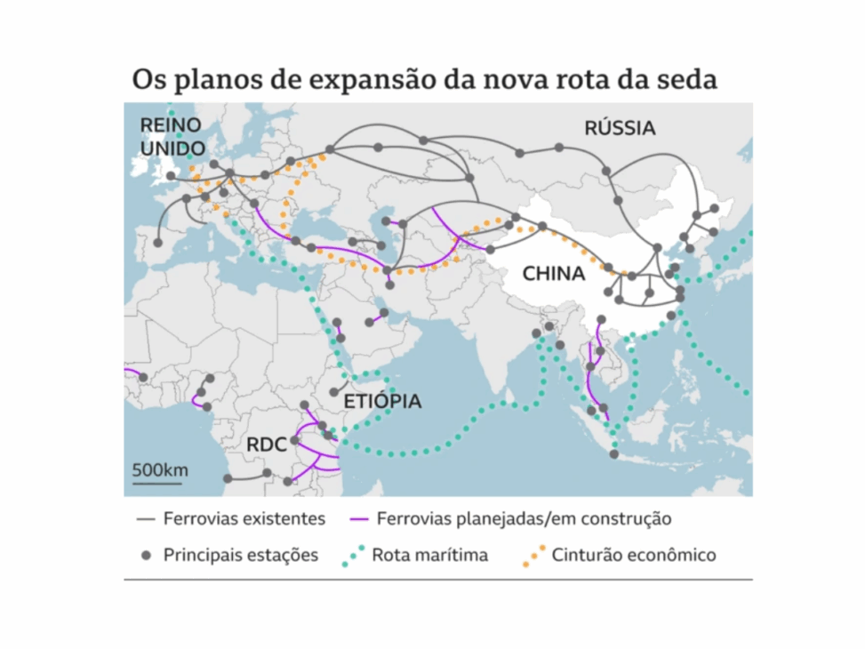 Como a China está construindo Portos, ferrovias e estradas em 150 países para dominar o comércio global