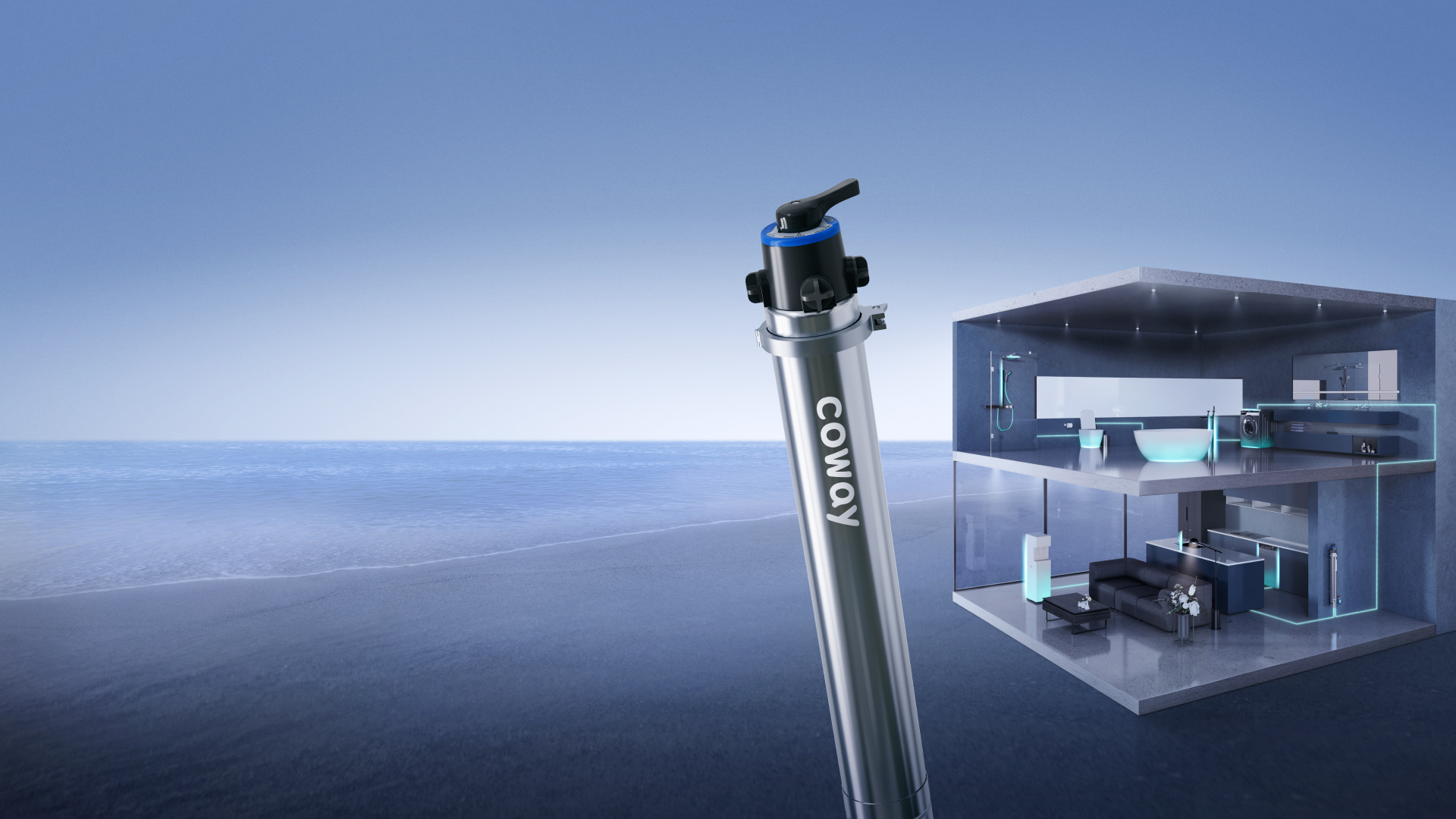 Empresa sul-coreana cria filtro portátil que transforma qualquer torneira em purificador de água potável — sem energia elétrica e troca rápida