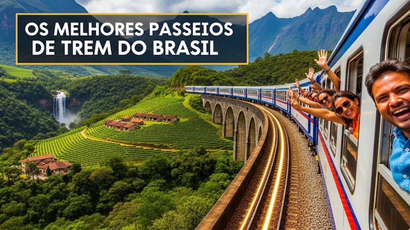 Conheça os quatro passeios de trem mais incríveis do Brasil, com roteiros de aventura, cultura e paisagens inesquecíveis. Descubra destinos que surpreendem.