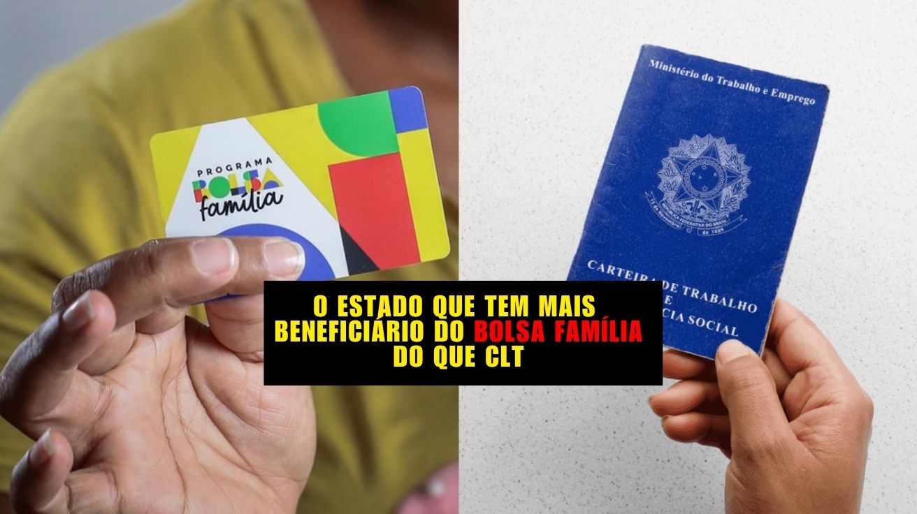 Em 12 Estados, famílias no Bolsa Família superam empregos formais. Maranhão lidera contraste com 79% mais beneficiários que trabalhadores registrados.