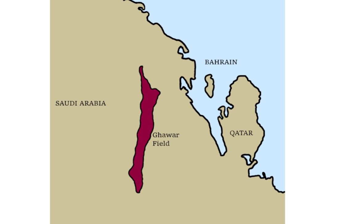 A produtividade de Ghawar é fruto de uma geologia quase perfeita. Seu principal reservatório é uma formação de calcário do período Jurássico com altíssima porosidade e permeabilidade, a uma profundidade relativamente rasa, o que facilita a extração.