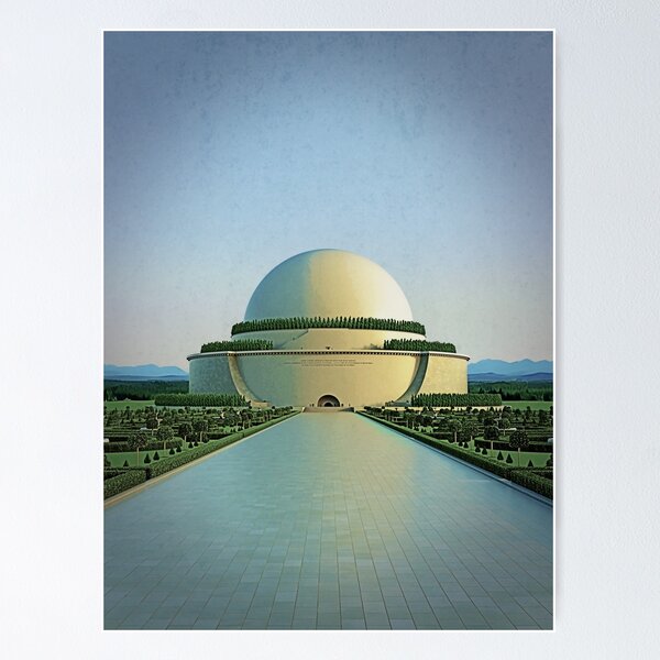 O monumental cenotáfio para Isaac Newton que guardaria o dia e a noite em seu interior, uma esfera cósmica de 150 metros de diâmetro