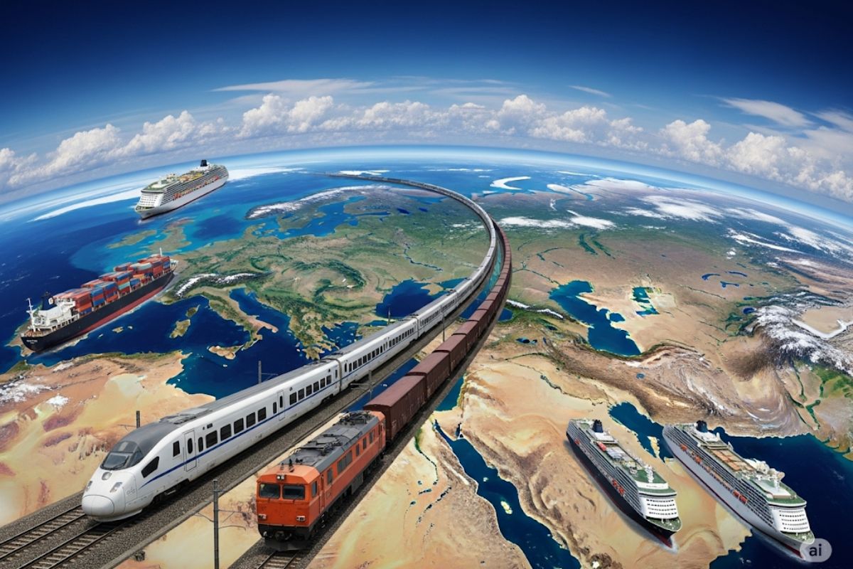 A ascensão do Corredor do Meio: a rota de mais de 4.250 km que conecta China e Europa, evitando a Rússia