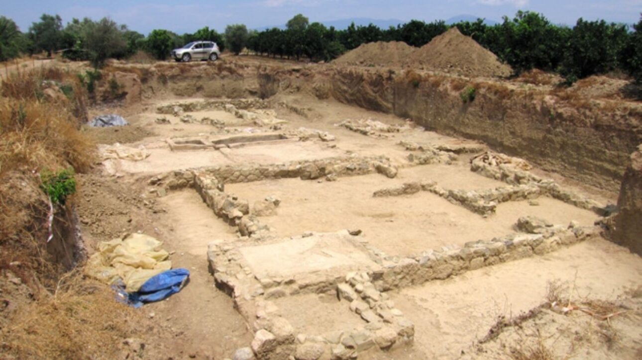 Um edifício da era helenística, possivelmente usado como tinturaria