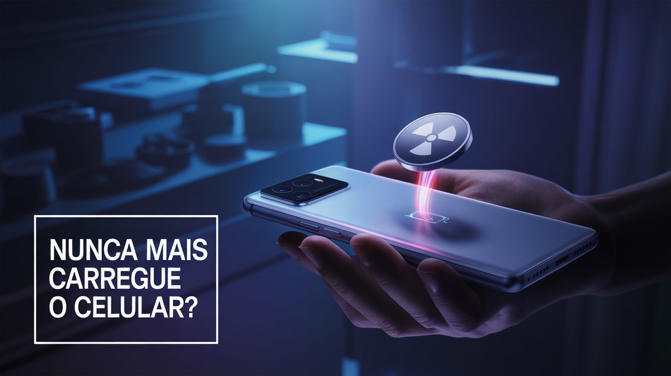 Bateria nuclear para celular pode aposentar o carregador por décadas. Conheça a tecnologia que promete até 50 anos sem recarregar.