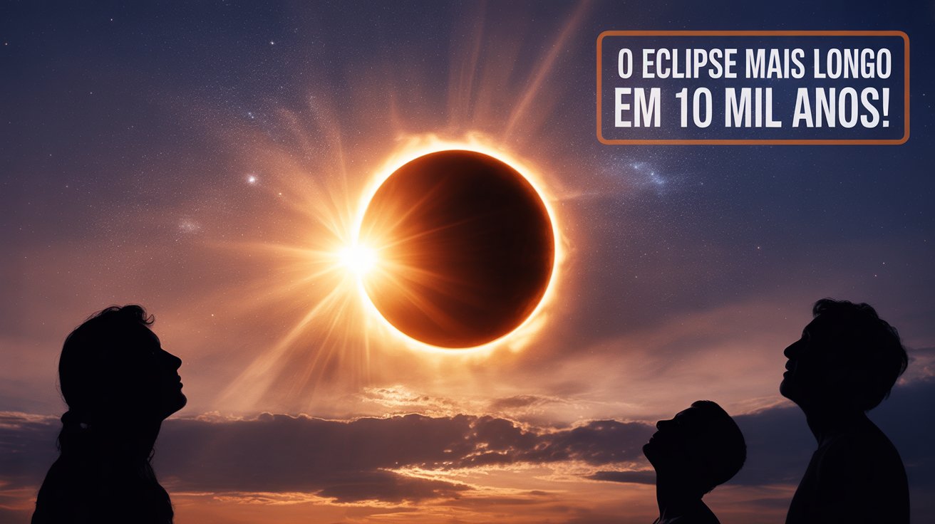Eclipse solar mais longo da história ocorrerá em 2186, com duração recorde de 7 minutos e 29 segundos. Saiba onde será visível e prepare-se.