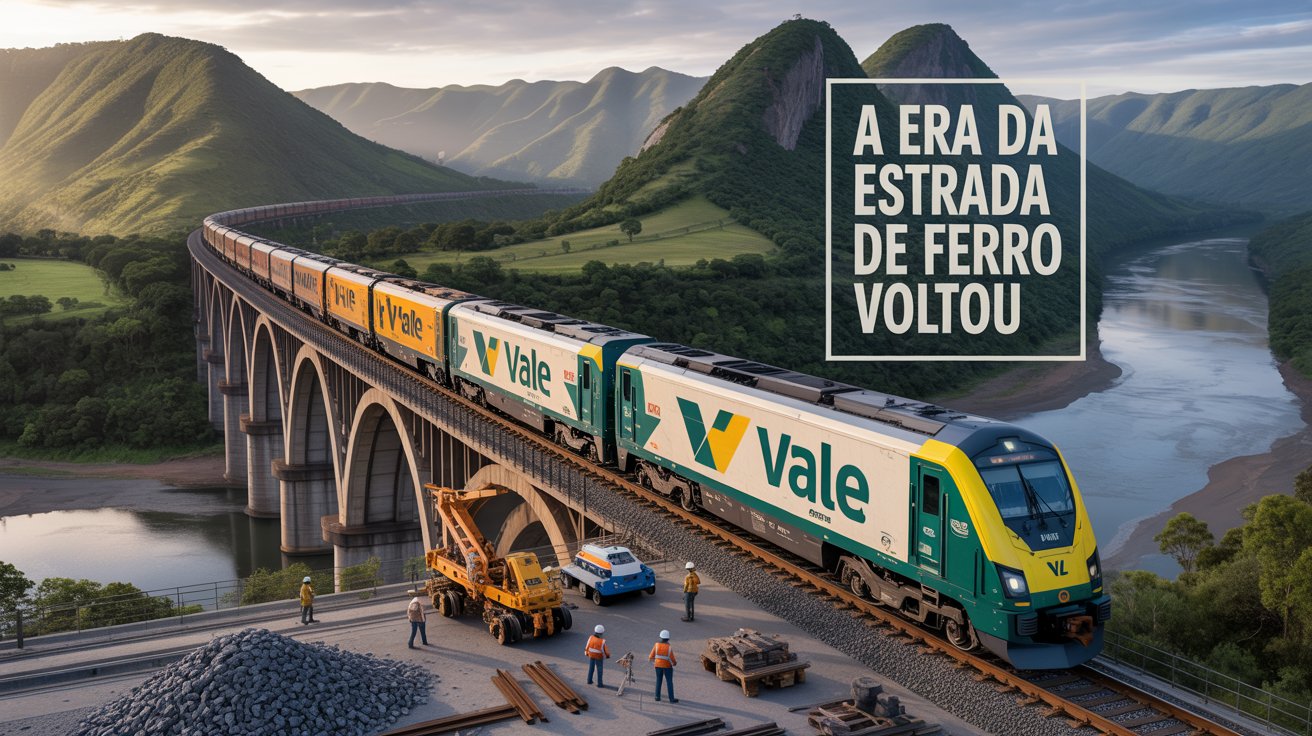 Vale investe bilhões em ferrovia no ES, cria 5 mil empregos e transforma transporte de cargas. Obras iniciam em 2028 e duram 50 meses.