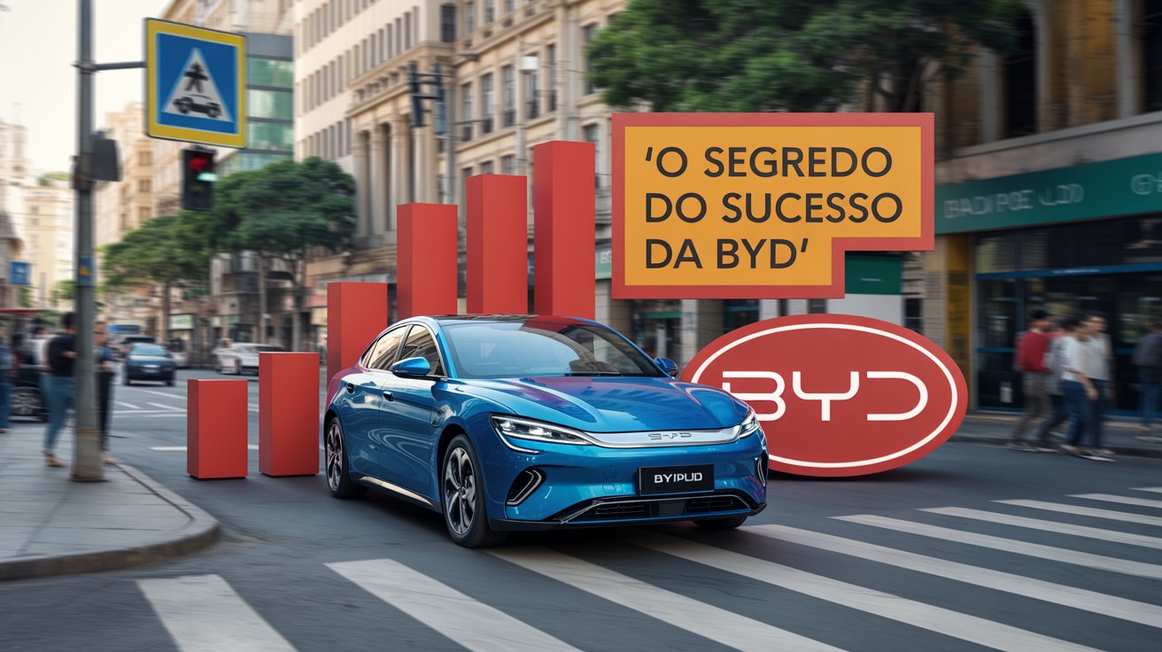 BYD dispara nas vendas com elétricos acessíveis e marketing ousado, desafiando marcas tradicionais e liderando o mercado brasileiro em 2025.