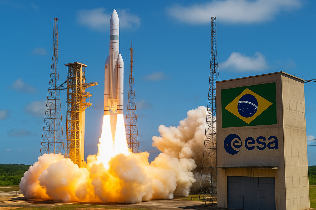 Foguete europeu Vega C decola da base espacial com apoio do Brasil e ESA