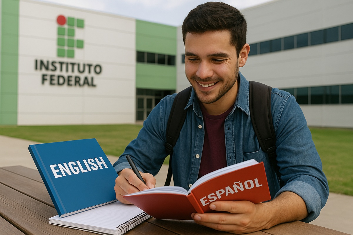 curso, curso gratuito, inglês e espanhol, instituto federal