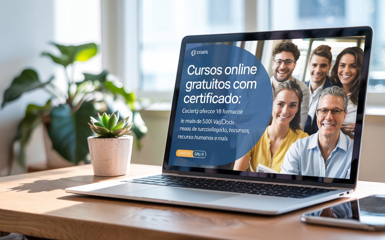 Cursos online gratuitos com certificado: Cecierj oferece 16 formações EAD e mais de 5.000 vagas nas areas de Turismo, Tecnologia, Recursos Humanos e mais
