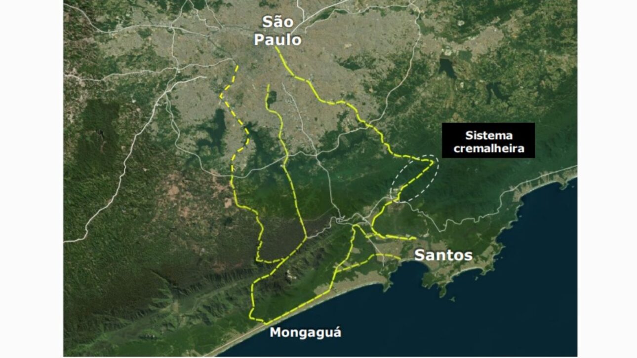 Projeto de trem entre São Paulo e litoral promete 13 mil empregos e viagem em 90 minutos, mas só deve ficar pronto em 30 anos.