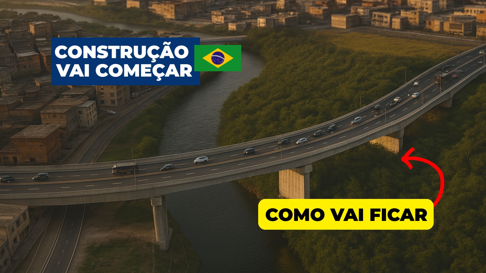 Obra inédita em Joinville: ponte curva de 182,5 metros vai ligar bairros e transformar a mobilidade urbana com investimento de R$ 25,9 milhões.