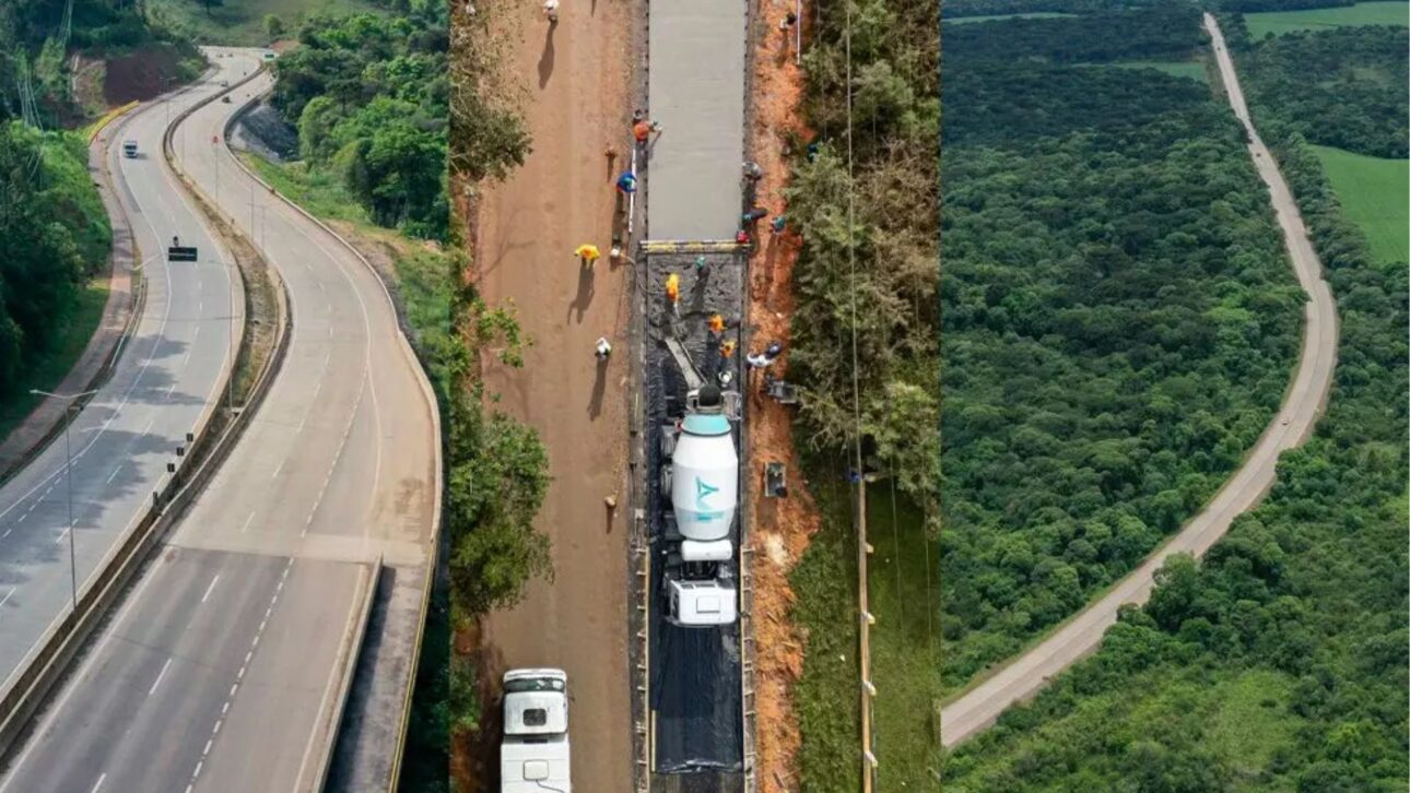 Paraná investe em 500 km de rodovia de concreto e R$ 3,1 bilhões, dobrando a vida útil das estradas e revolucionando a infraestrutura logística.