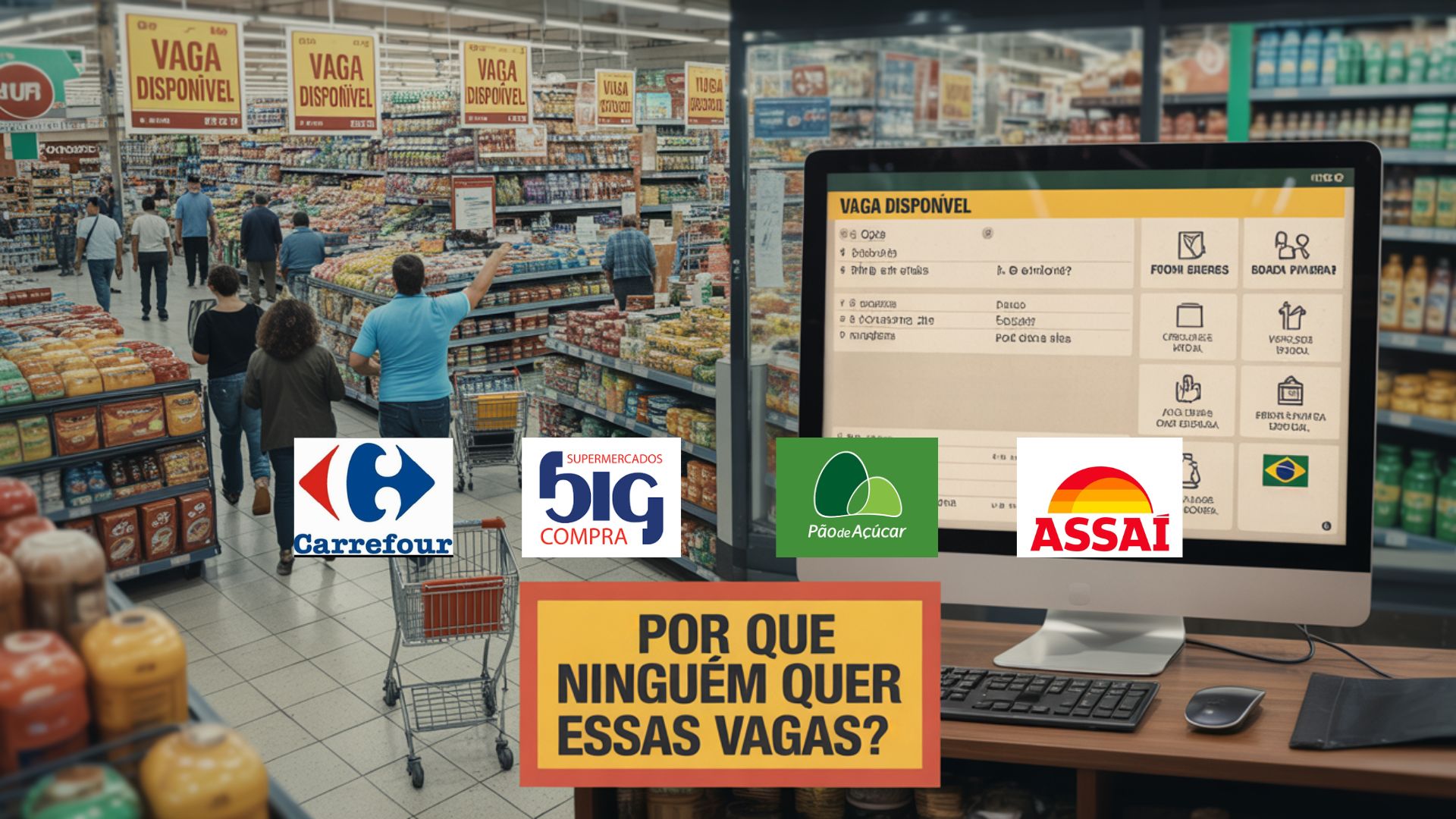 Setor de supermercados enfrenta dificuldade para preencher vagas formais no varejo e aposta em novas estratégias para atrair jovens profissionais.