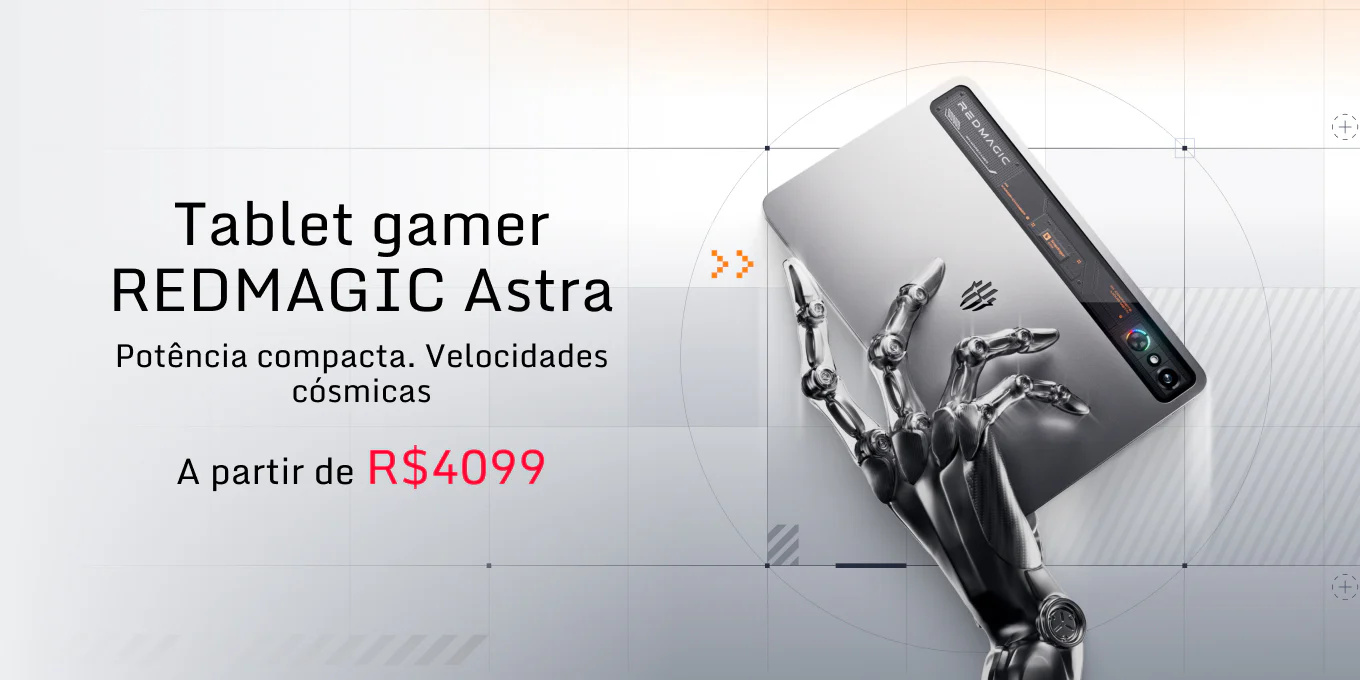 Tablet gamer RedMagic Astra chega ao Brasil com preço agressivo e desempenho de topo — por quase R$ 1.500 a menos que o Galaxy Tab S10+