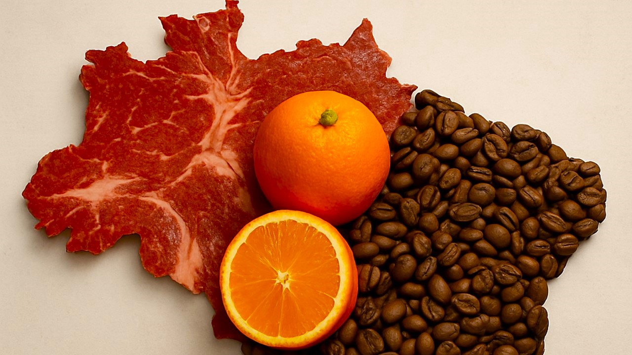 Trump - café - laranja - carne