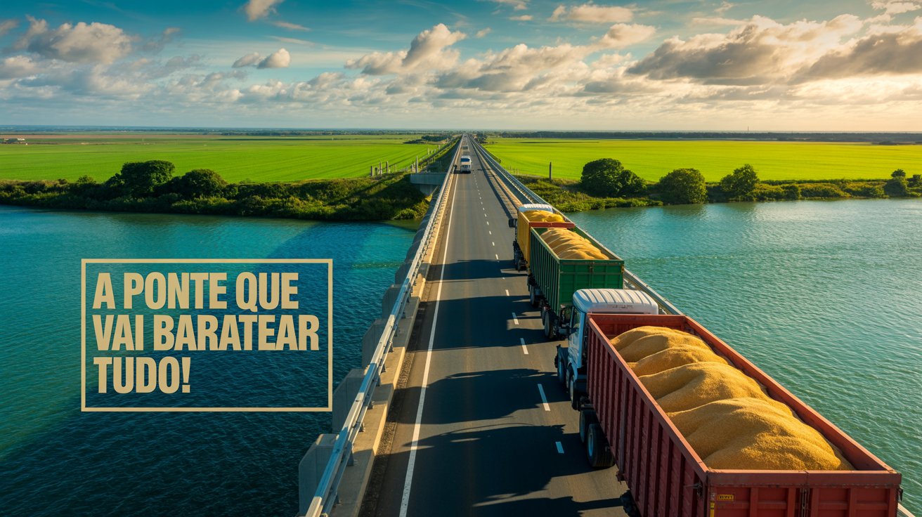 Obra da ponte Luís Alves promete revolucionar a logística e baratear o preço do alimento no Brasil, conectando Goiás e Mato Grosso.