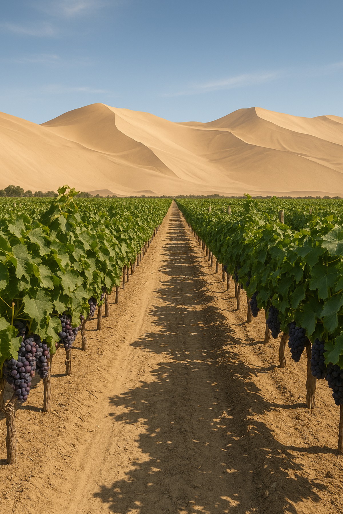 Cultivo de uvas no deserto do Peru, Deserto do Peru, Uvas, Peru