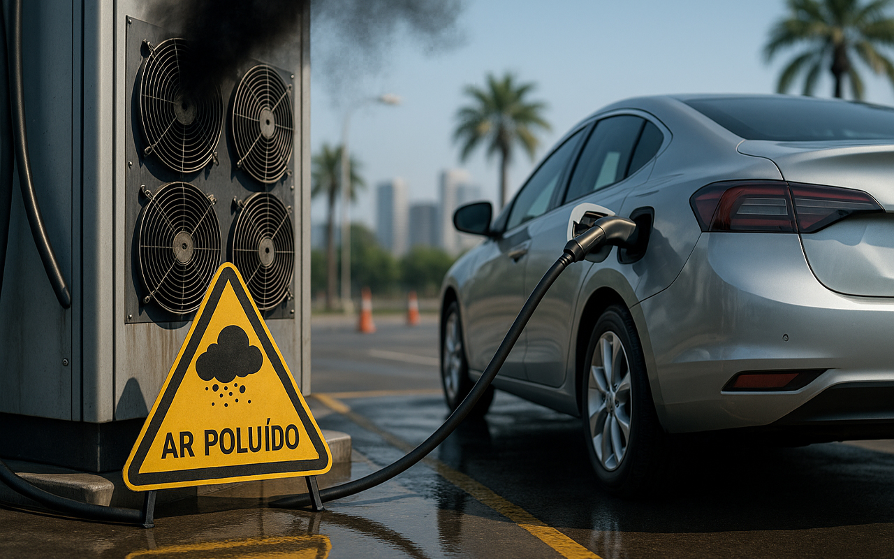 Carregadores rápidos de carros elétricos elevam partículas finas e acendem alerta de saúde pública