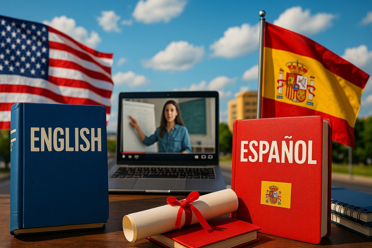 Cursos gratuitos de inglês e espanhol somam 60 horas de espanhol e 225 aulas de inglês sem custo