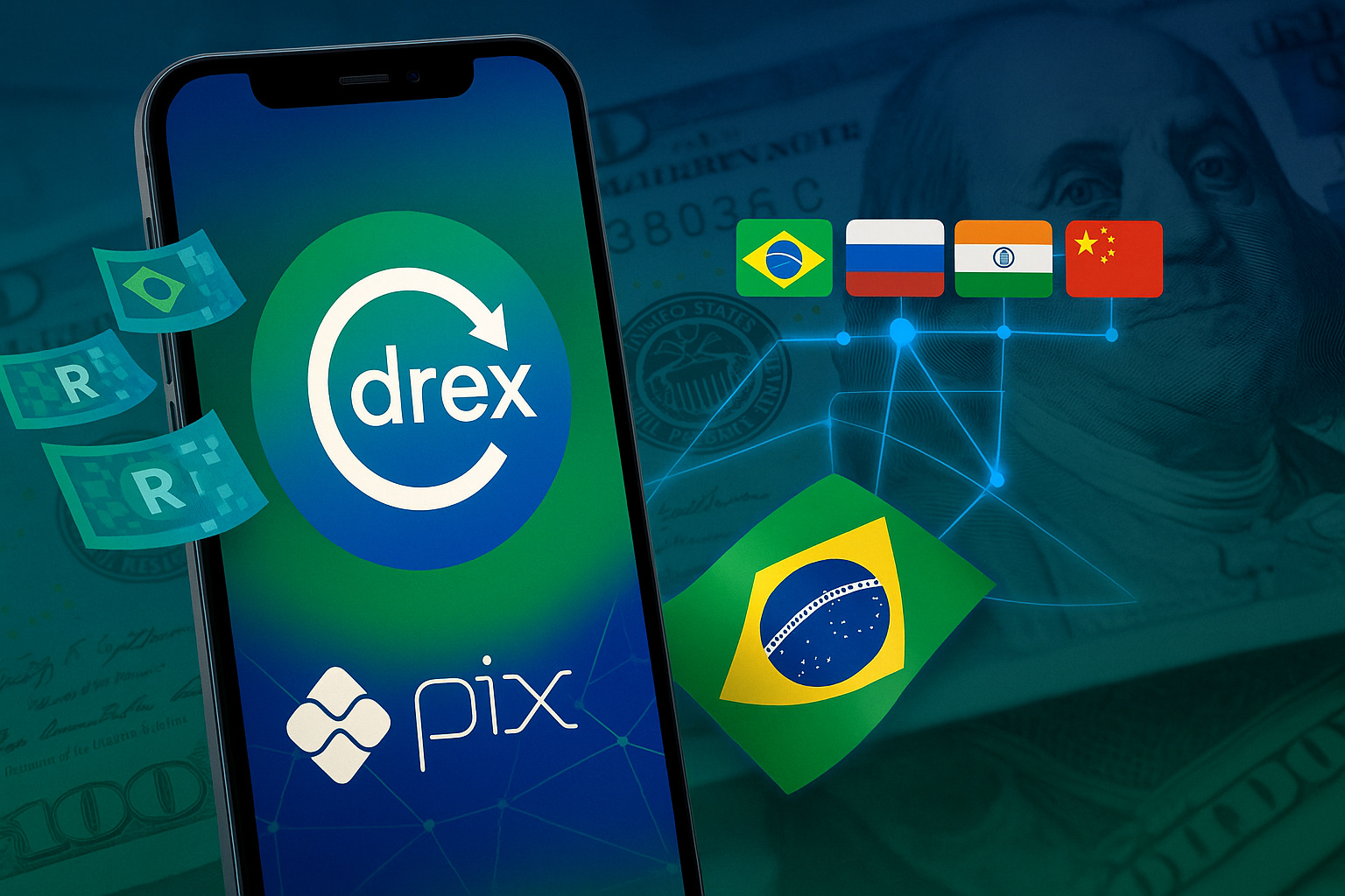 Drex: nova moeda digital do Brasil será lançada para repetir o sucesso do Pix, integrar o BRICS e criar um sistema financeiro global menos dependente do dólar