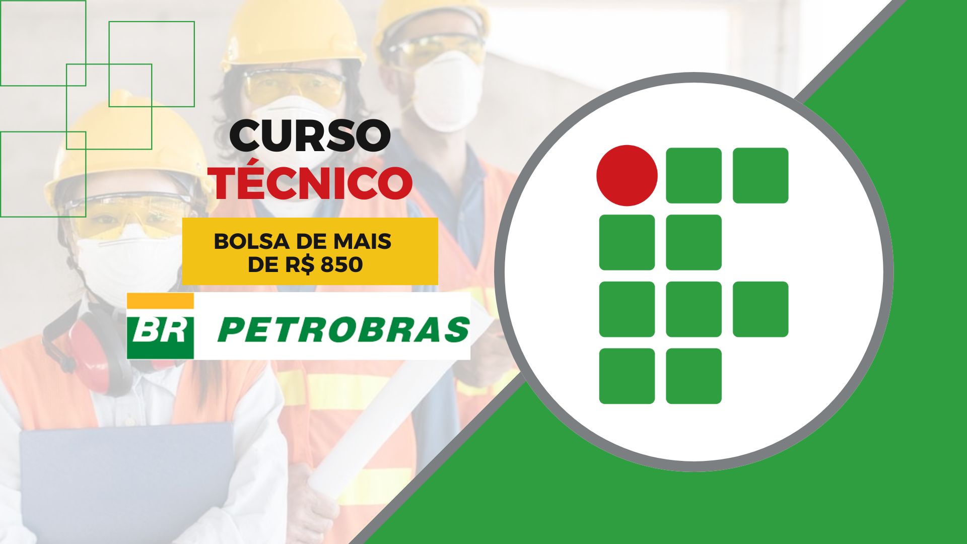 Curso técnico gratuito no IFPE oferece 60 vagas em Segurança do Trabalho com bolsas de até R$ 858. Inscrições até 1º de setembro.