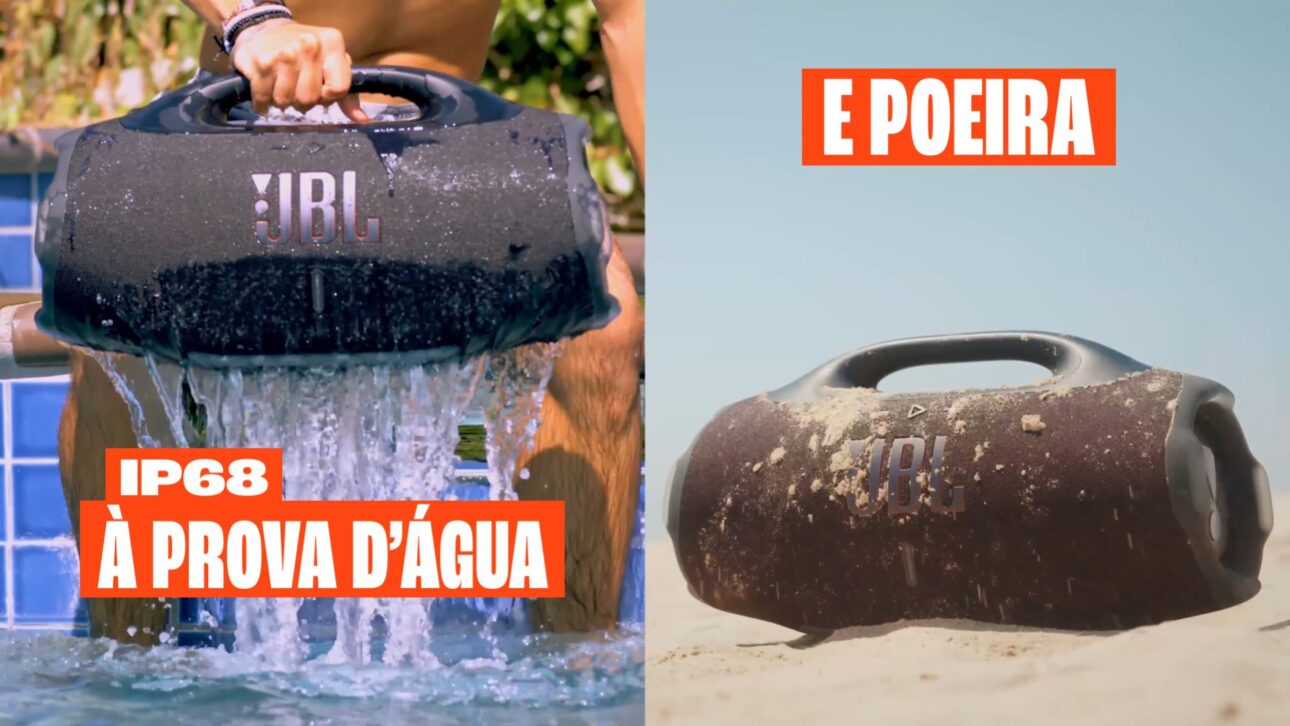 Conheça a nova JBL Boombox 4 com autonomia de 28 horas, resistência à água, som potente e tecnologia de áudio avançada. Descubra os detalhes.