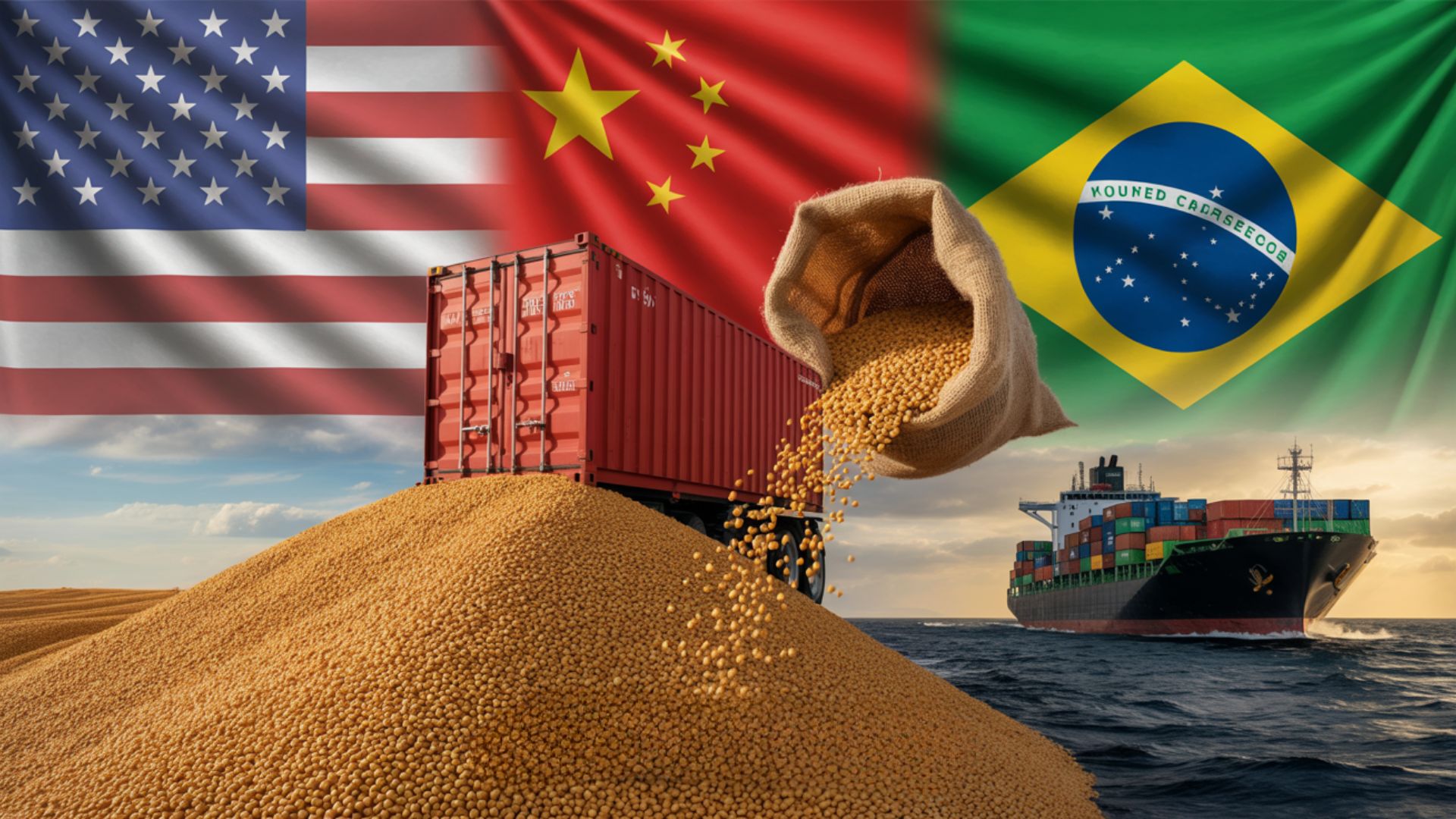 Trump pressiona China a quadruplicar soja dos EUA e desafia liderança do Brasil em mercado bilionário ligado à carne até 2030.