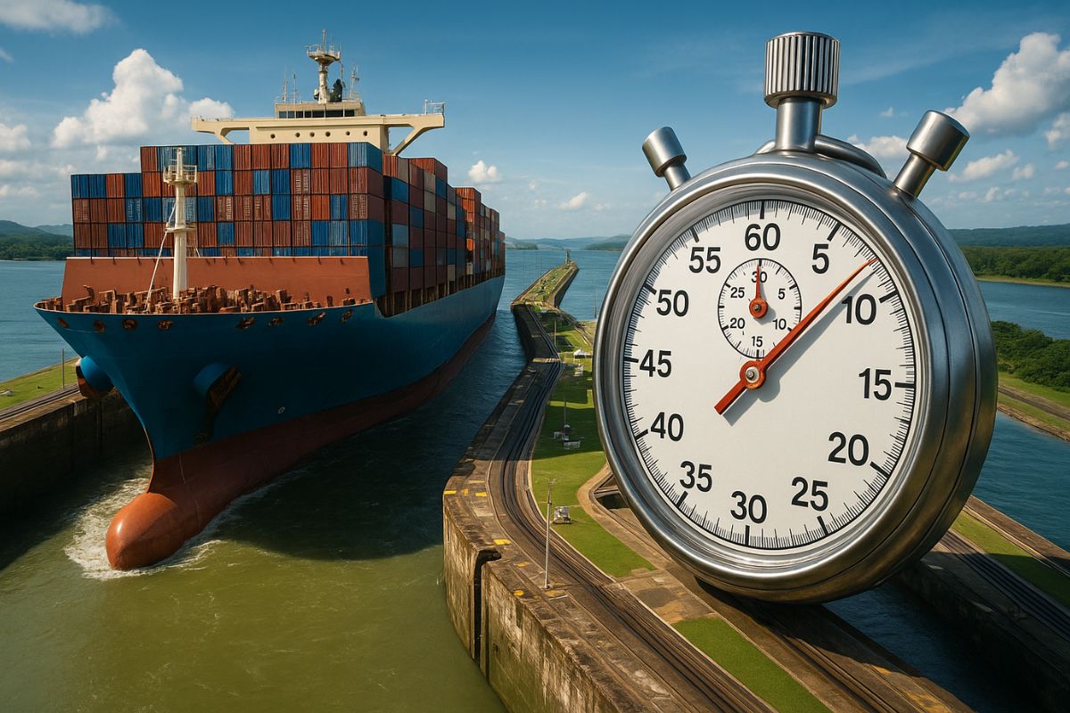 Entenda quanto tempo dura a travessia do Canal do Panamá, por que varia de 8 a 24 horas e como afeta rotas globais