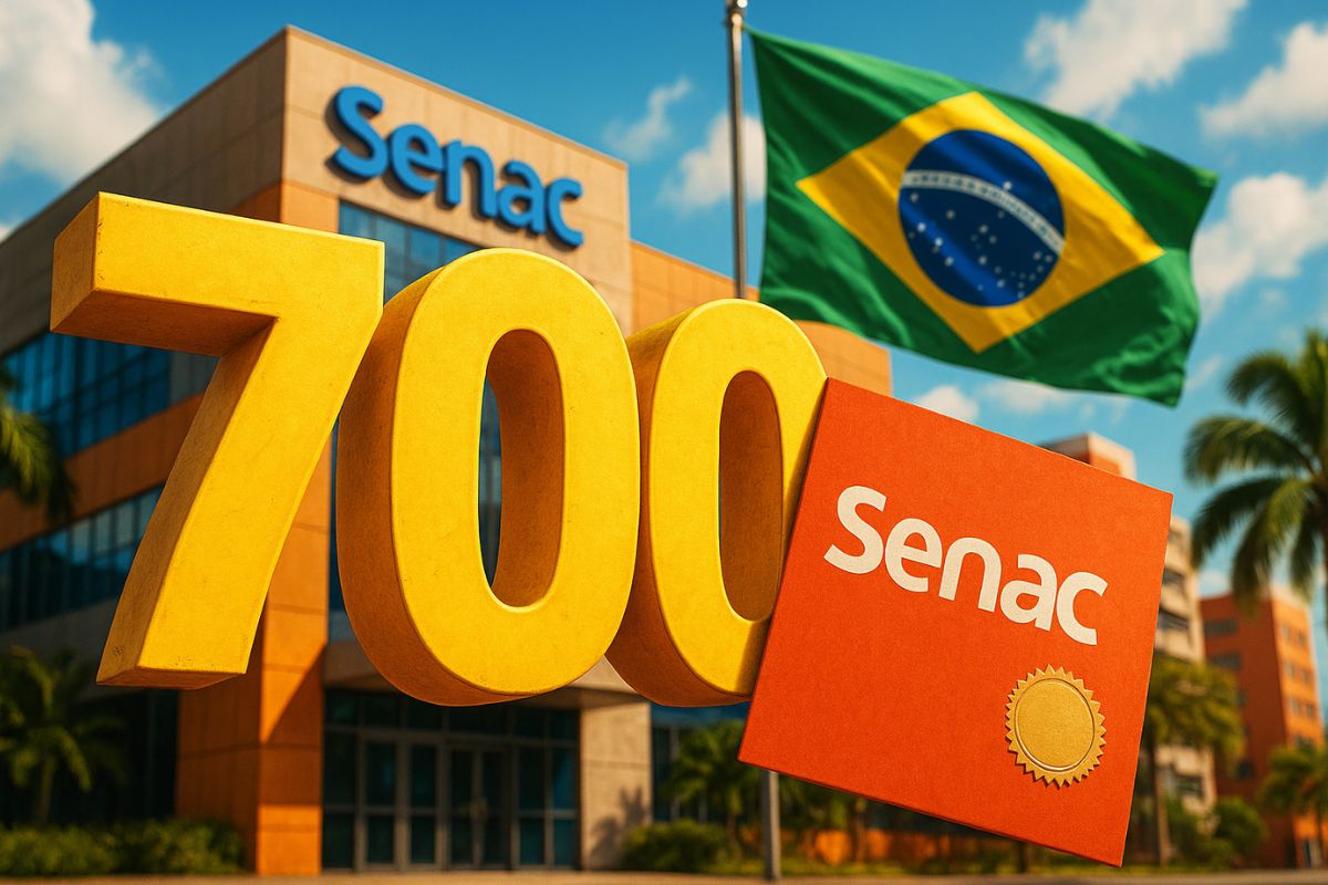 Senac tem 700 vagas para cursos gratuitos voltados a famílias com renda de até dois salários mínimos