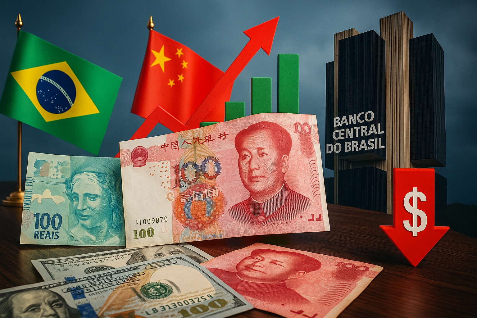 Banco Central do Brasil firmou acordo de R$ 157 bilhões com a China para uso do yuan — em movimento que aumenta pressão sobre a hegemonia do dólar